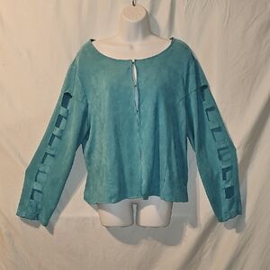 Azmara Asefa Apocalypse Ready Faux Suede Top